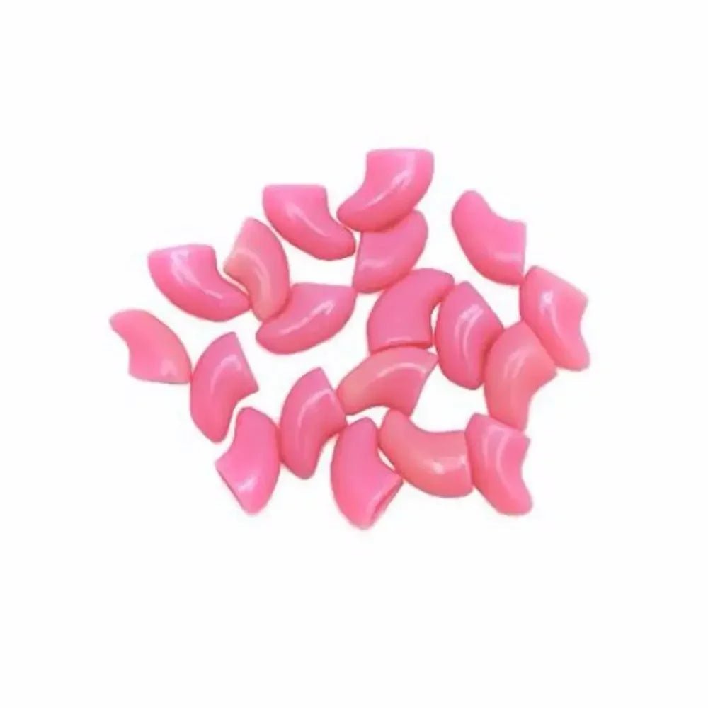 Lovely 20pcs Silicone Soft Cat Nail Caps Cat Nail Covers Pet Claw Paws Caps Adhesive G close-up view