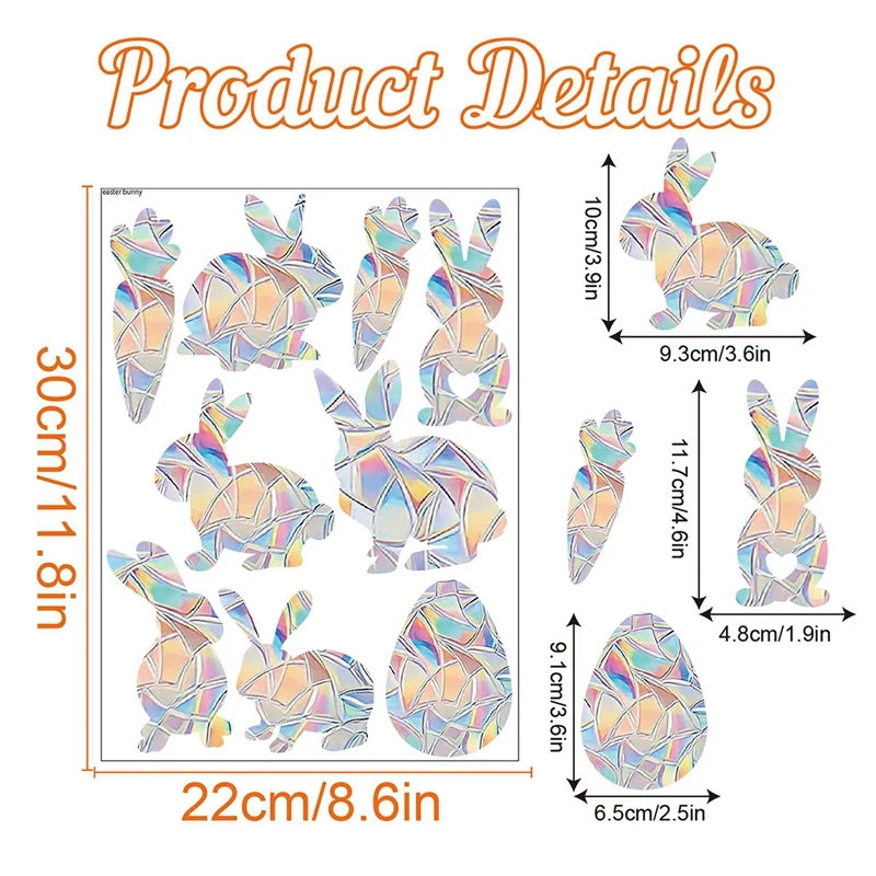 Rainbow Suncatcher Window Stickers | PVC Cat Butterfly Prism Glass Decal lifestyle view
