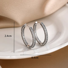 2026 New 925 Silver Butterfly Shining Zircon Heart shaped Earrings Suitable for Europe close-up view