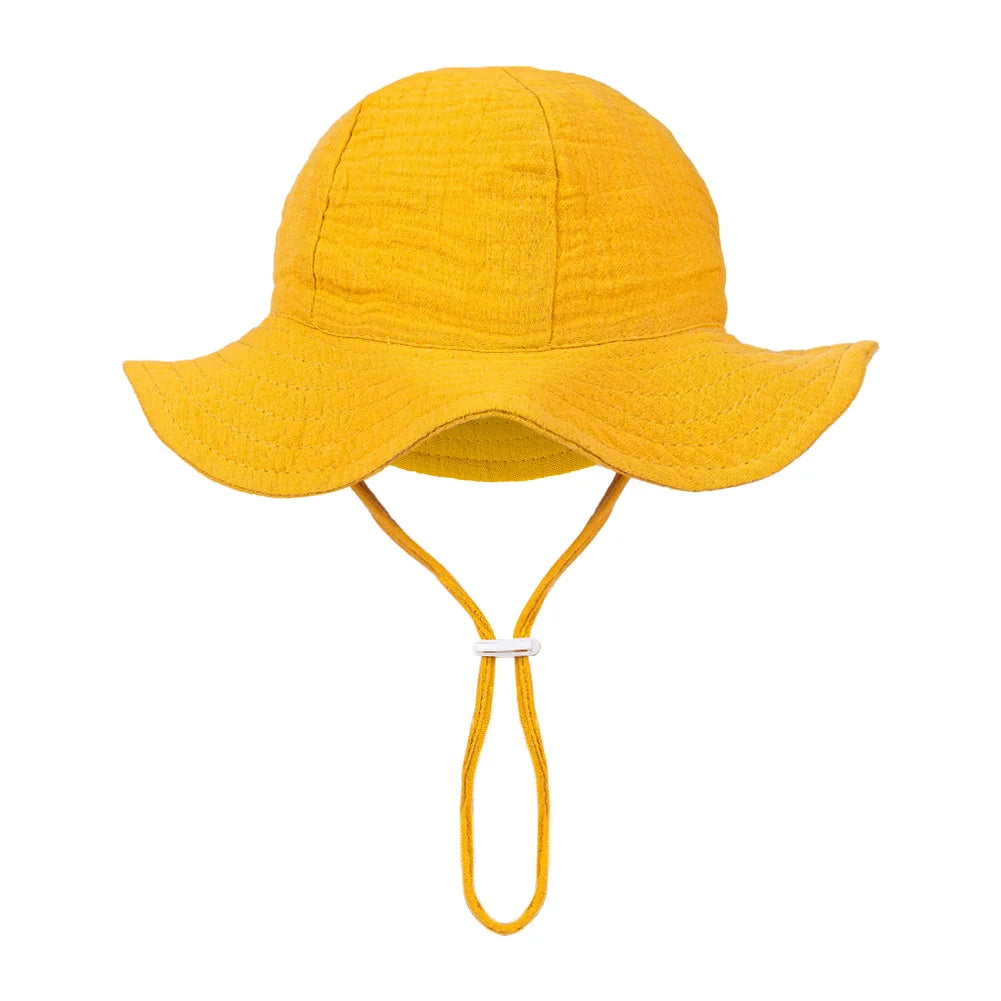 Floral Print Baby Bucket Hats | Adjustable Sun Protection Caps for Infant Boys Girls lifestyle view