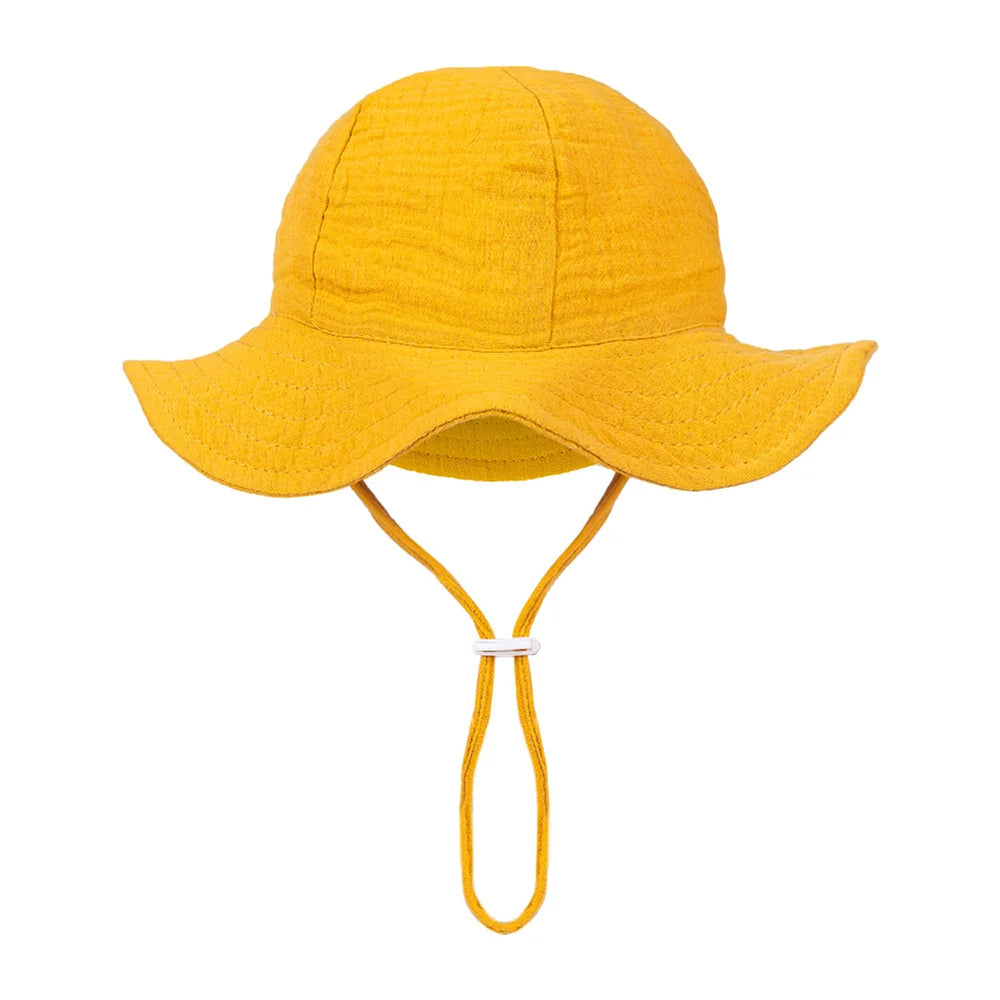 Floral Print Baby Bucket Hats | Adjustable Sun Protection Caps for Infant Boys Girls lifestyle view