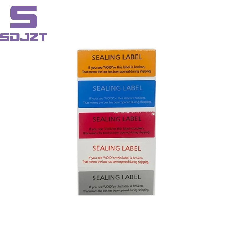 50Pcs Tamper Proof Warranty Void Labels | Security Seal Stickers for Product Protectio close-up view