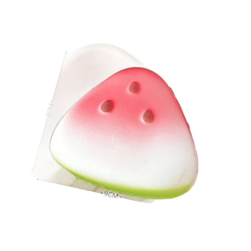 Squishy Watermelon Fidget Toy Anti-Stress Slow Rising Fruit Pinch Squeeze Stress Re additional angle