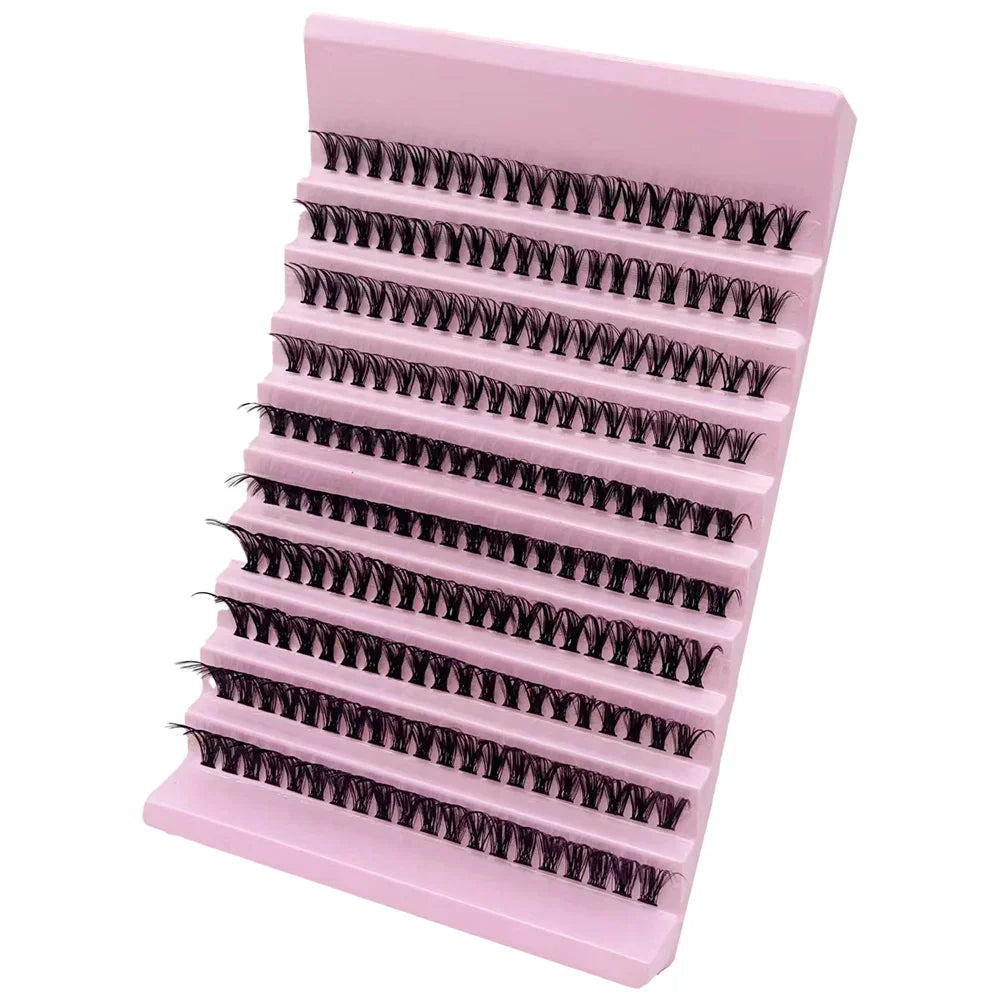 Mixed 8-16mm Long Volume Lash Clusters 200 Pieces Natural Individual DIY Eyelash Extensi detail view