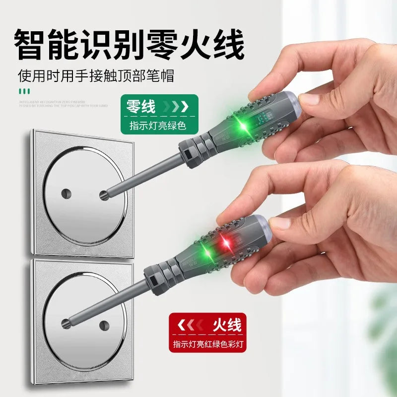 Electrician Test Screwdriver Set | Non-Contact Voltage Tester 12-250V with Dual-Color lifestyle view