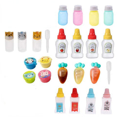 1-6Pcs Mini Seasoning Sauce Bottle Portable Tomato Ketchup Bottle Salad Dressing Container Pot For B