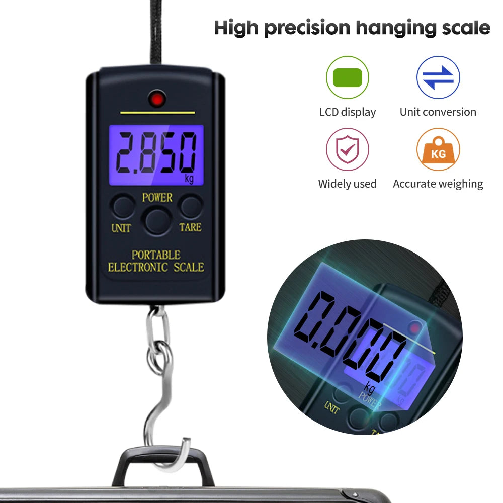 Portable 40kg Hanging Digital Scale for Fishing and Luggage Travel detail view