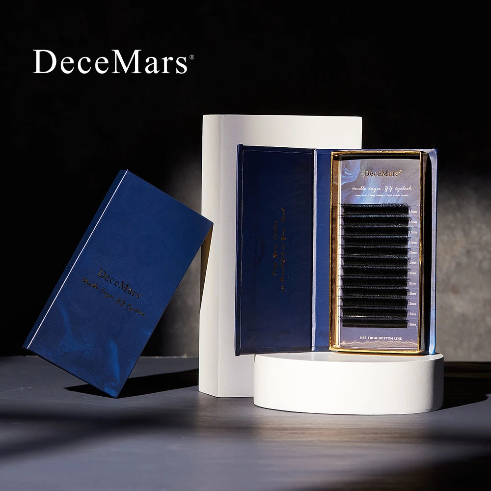 DeceMars Double Layer YY Eyelash Extension | Salon-Grade Individual Lashes additional angle