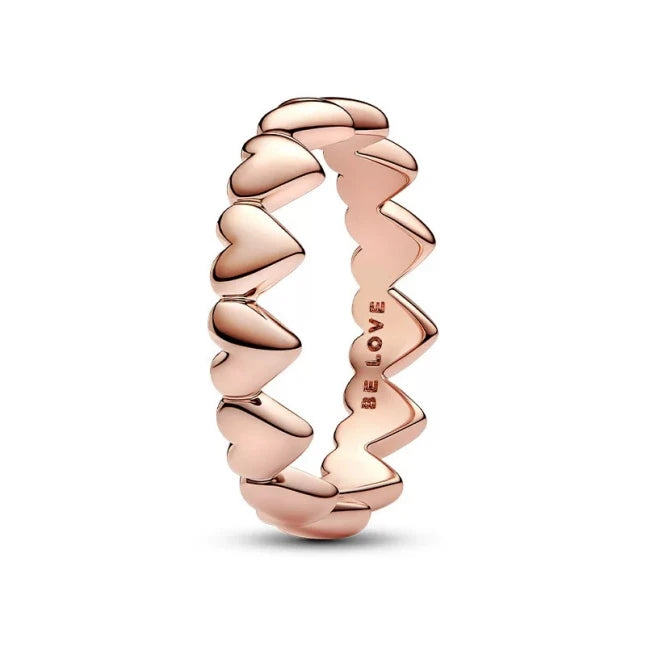 Hot Sell New 925 Silver Stackable Infinite Heart Garland Sawtooth For Women Original lifestyle view