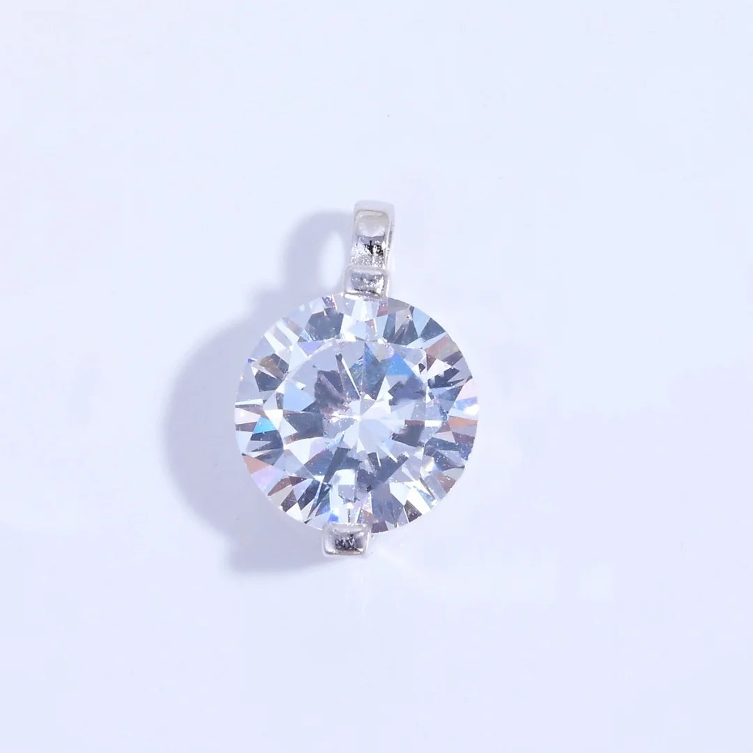 S925 Sterling Silver Inlaid Two-Claw Single Zircon Charm DIY Handmade Bracelet And Ne lifestyle view