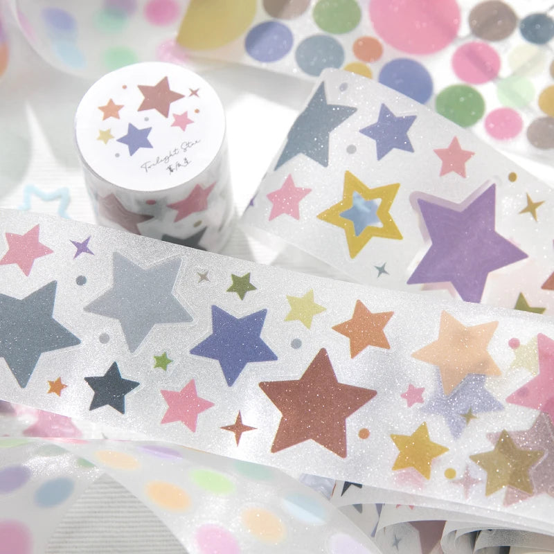 Star Cloud Masking Tape 5x200cm | Decorative Scrapbooking Tape Roll additional angle