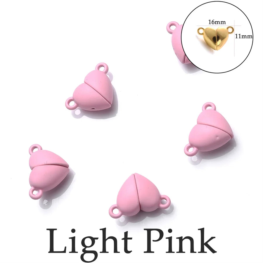 Heart Round Magnetic Clasps Set | DIY Jewelry Connector Charms lifestyle view