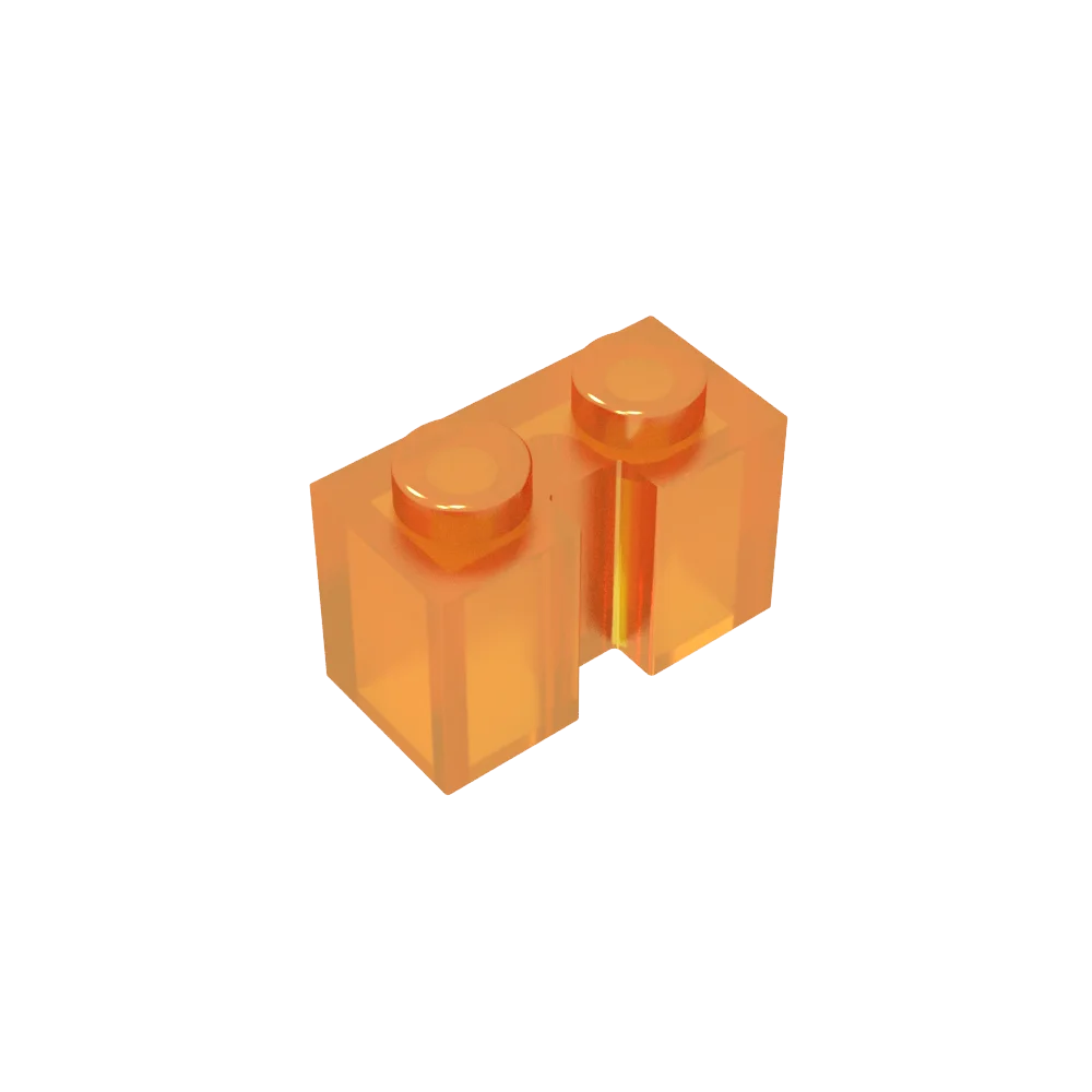 Gobricks GDS-798 Brick 1x2 with Groove | Compatible Building Block for DIY Sets alternate view