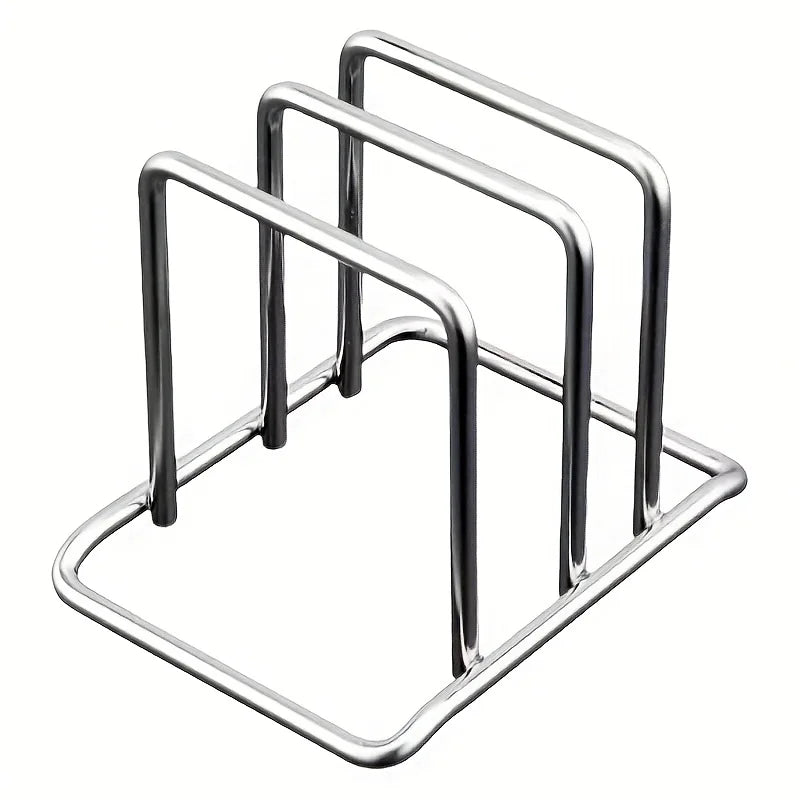 Space-Saving Stainless Steel Pot Lid Cutting Board Organizer Combo alternate view