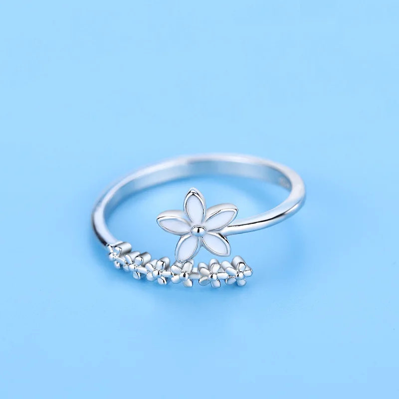 925 Sterling Silver Zircon Adjustable Ring | Women's Cocktail Jewelry additional angle