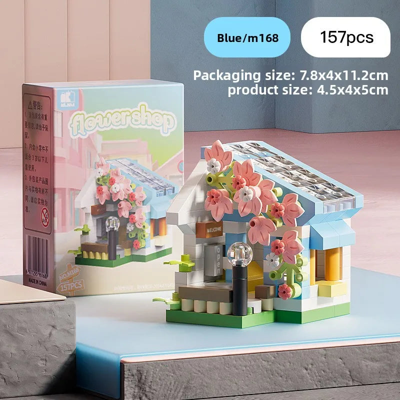 Christmas Micro Building Block Set | Santa and Reindeer Puzzle Toy lifestyle view