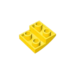 Gobricks GDS-1270 Slope, Curved 2 x 2 Inverted | Compatible with Lego 32803 Buildin additional angle