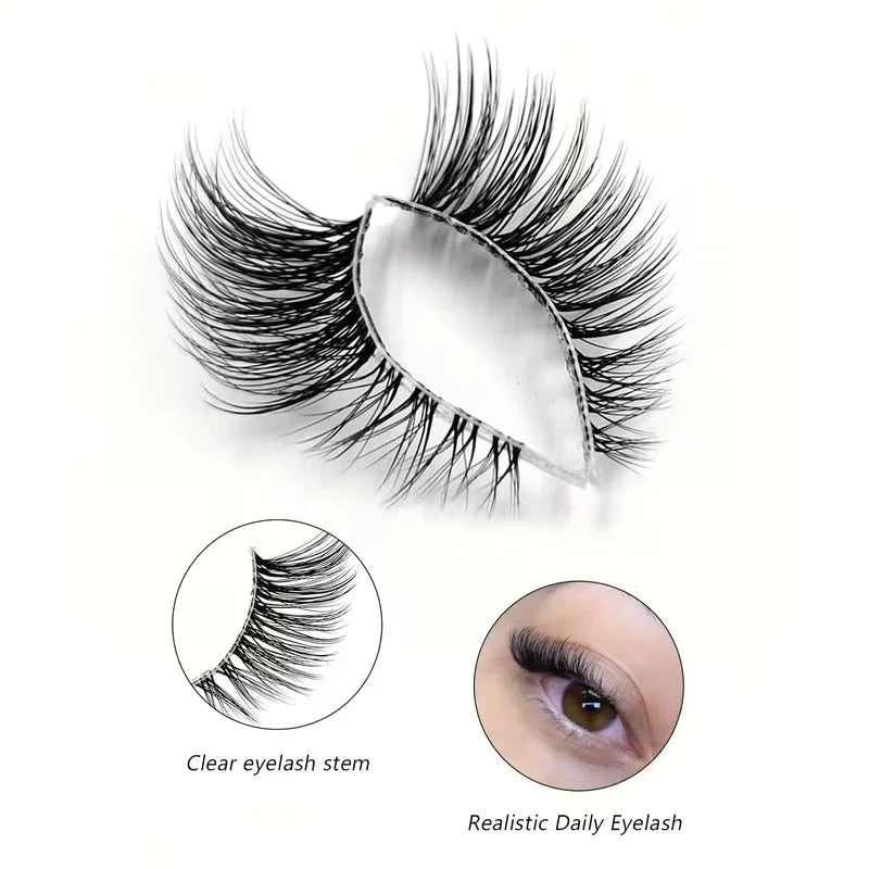 Natural Look Curly Half Lashes | 5 Pairs for Volume and Definition detail view