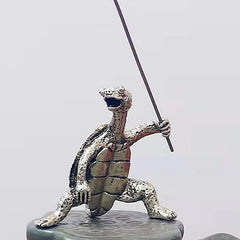 Mini Metal Turtle Incense Holder | Cute Animal Sandalwood Stick Burner for Home Decor detail view