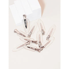 10pcs Seamless Fashion Transparent Hair Clips for Girls Makeup Facial Accessory Styling detail view