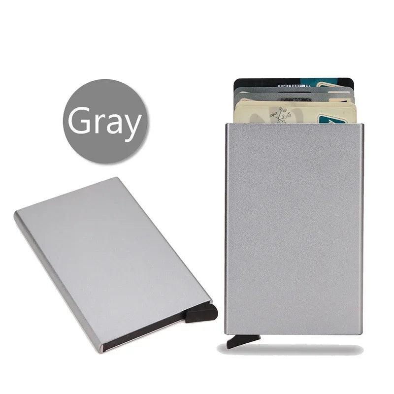 RFID Blocking Metal Wallet | Slim Pop Up Card Holder for Men and Women additional angle