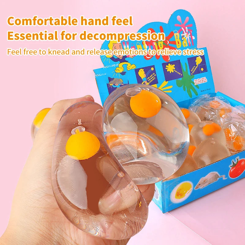 1PC Tricky Decompression 3D Egg Pinch Ball Silicone Push Its Bubble Anti Stress Toys alternate view