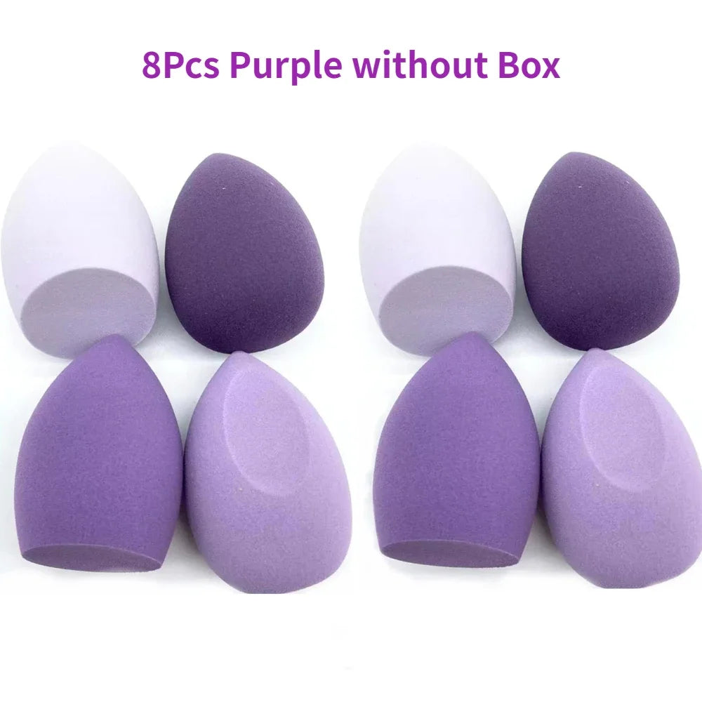 4/8pcs Makeup Sponge Blender Set | Soft Latex Foundation Blending Sponges close-up view
