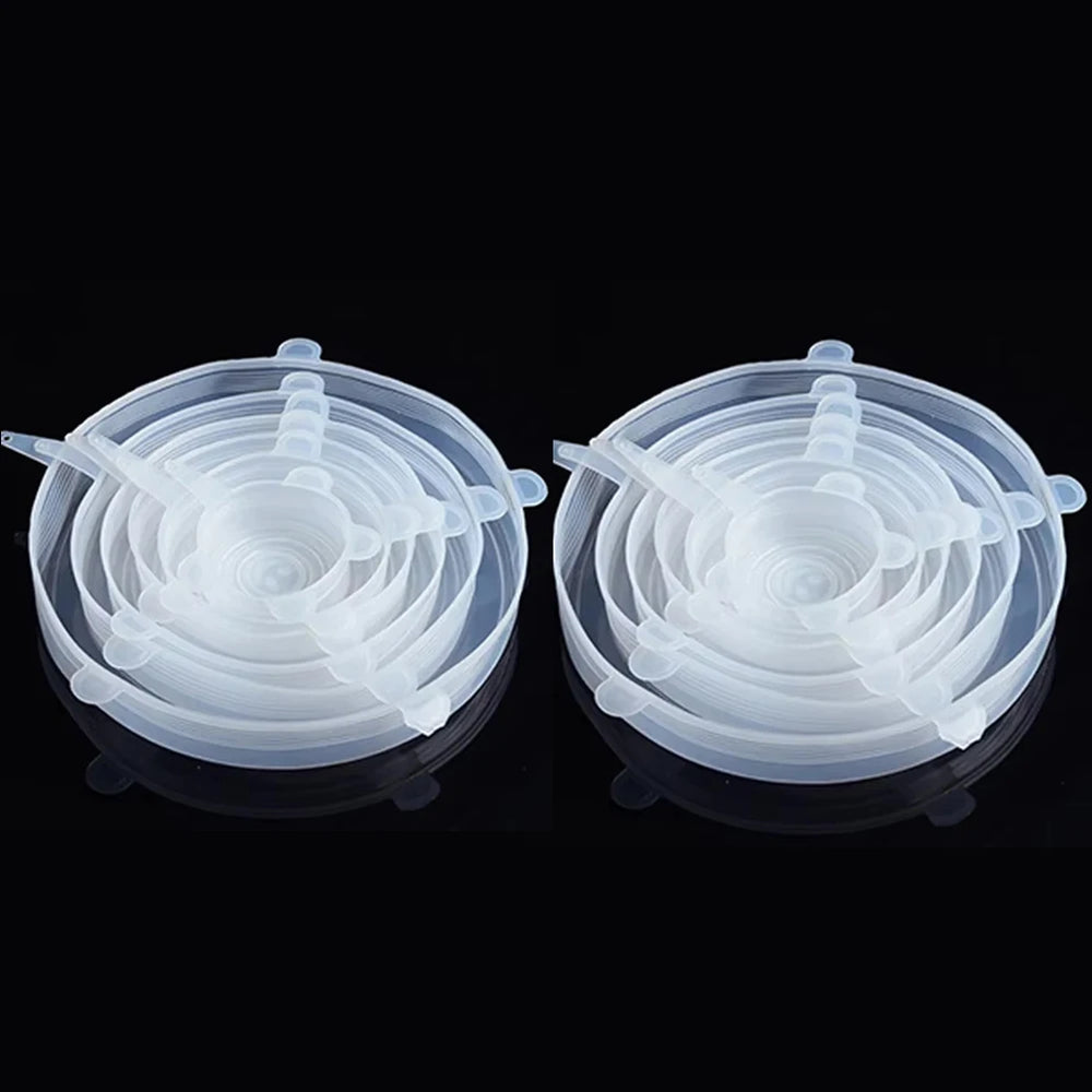 6 Pcs Silicone Cover Stretch Lids for Kitchen Microwave Food Covers Bowl Caps Elastic alternate view