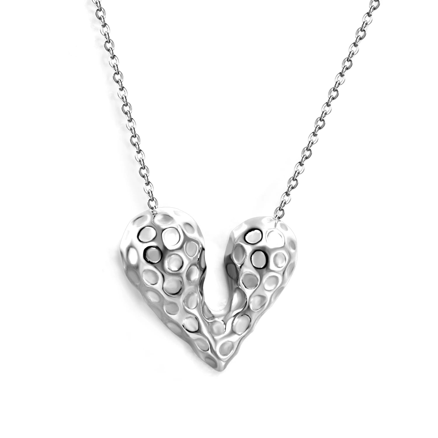 ASONSTEEL Romantic Heart Pendant Necklace | Gold Stainless Steel Choker for Women Gif lifestyle view