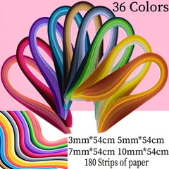 36 Colors Paper Strips Set | Rainbow Craft Paper for DIY Art Projects