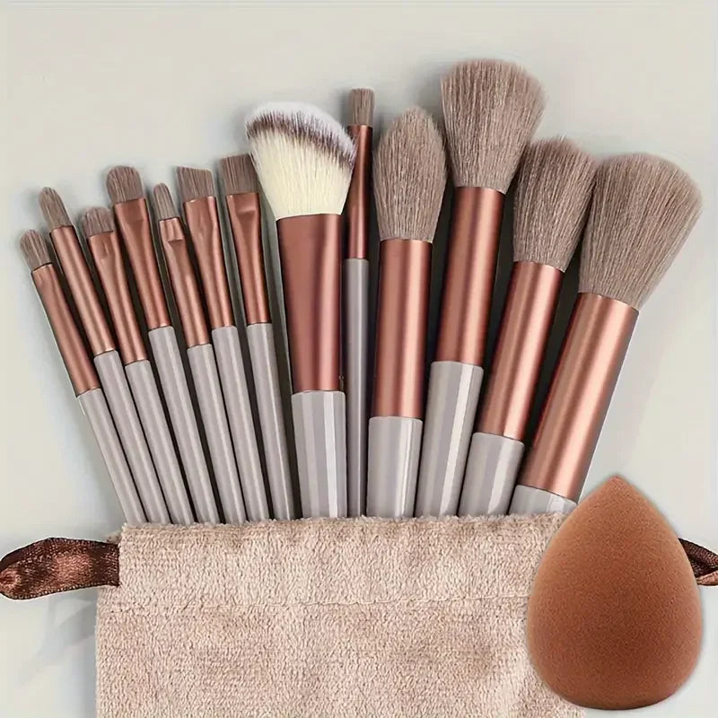 Professional 13-Piece Makeup Brush Set | Complete Cosmetic Tool Kit detail view