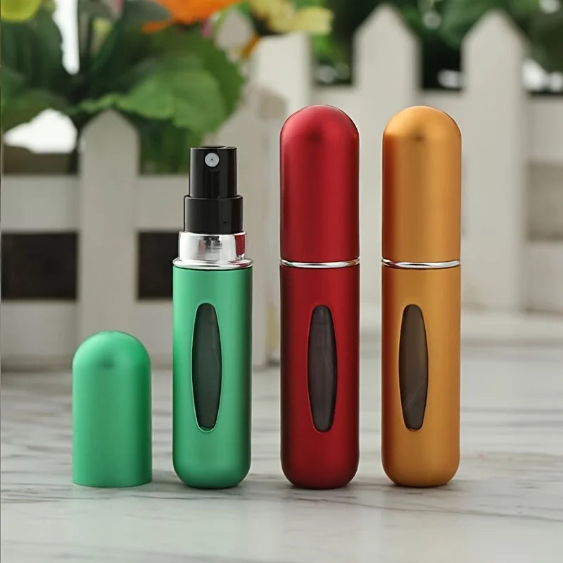 Round-Head Perfume Refill Bottle 5ml, Bottom-Fillable, Mini Press Spray, Travel Portable detail view