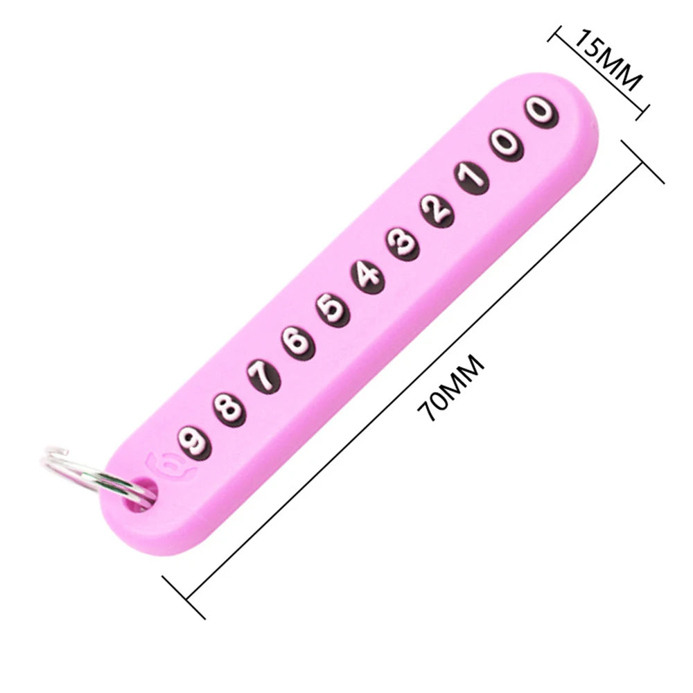 Car Phone Number Keychain | Anti-Lost Key Ring with Number Plate lifestyle view