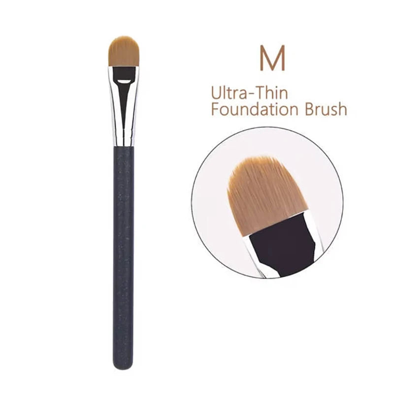 Flat Round Ultra-thin Foundation Concealer Makeup Brush | Professional Contour Liquid alternate view