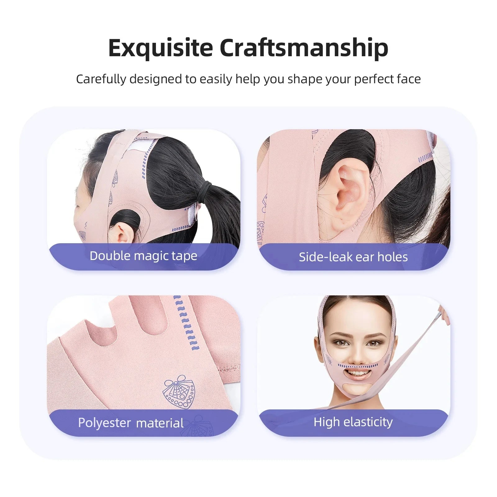 Face Slimming Bandage | V Line Shaper for Cheek and Chin Lift additional angle