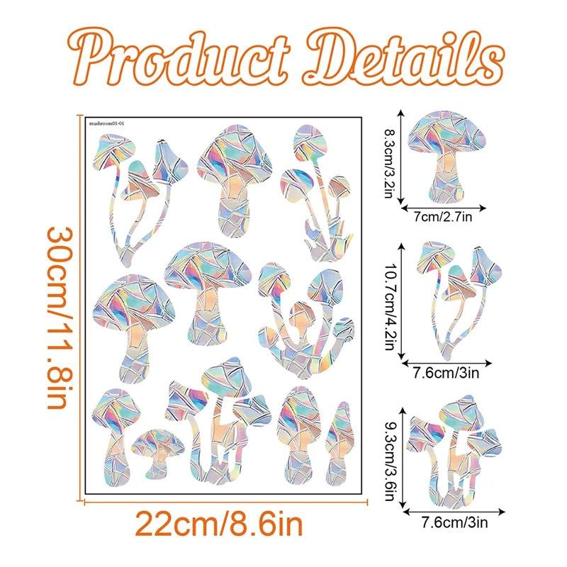 Rainbow Suncatcher Window Stickers | PVC Cat Butterfly Prism Glass Decal alternate view