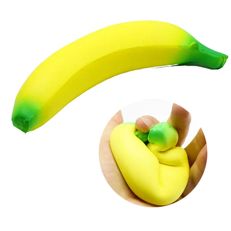Jumbo Squishy Banana Stress Toy | Slow Rising Anti-Stress Fruit Squeeze lifestyle view