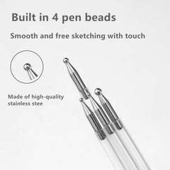 YIKOOLIN 5-in-1 Nail Dotting Pen Art Tools Ballpoint Pen Design Nail Art Tip Dot Paint close-up view