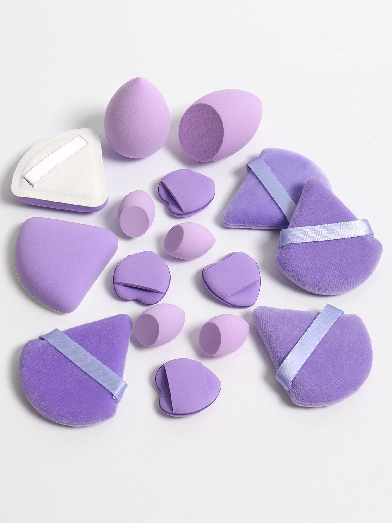 Cat Powder Cotton Candy 16-Piece Makeup Sponge Set | Soft Polyurethane Cosmetic Puffs alternate view