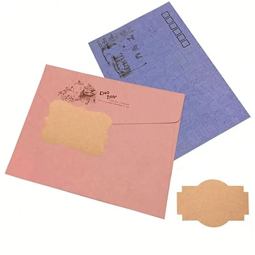 300pcs Solid Color Kraft Paper Label Sticker Roll | Simple Multi-Purpose Writable Sticke detail view