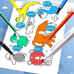 Children's Drawing Roll Sticky Color Filling Paper Graffiti Scroll Coloring Paper Rol alternate view