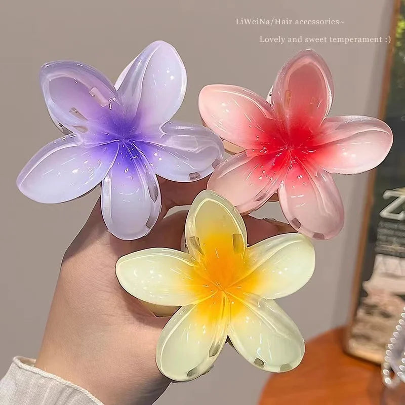 Bohemian Flower Hair Claw Clip For Women Sweet Floral Hair Claws Crab Clamp Barrettes alternate view