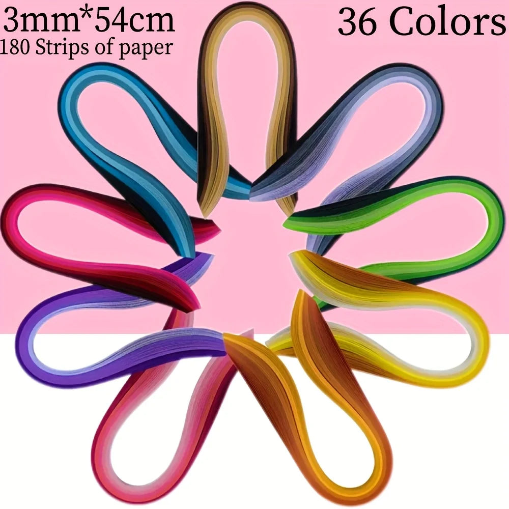 36 Colors Paper Strips Set | Rainbow Craft Paper for DIY Art Projects lifestyle view