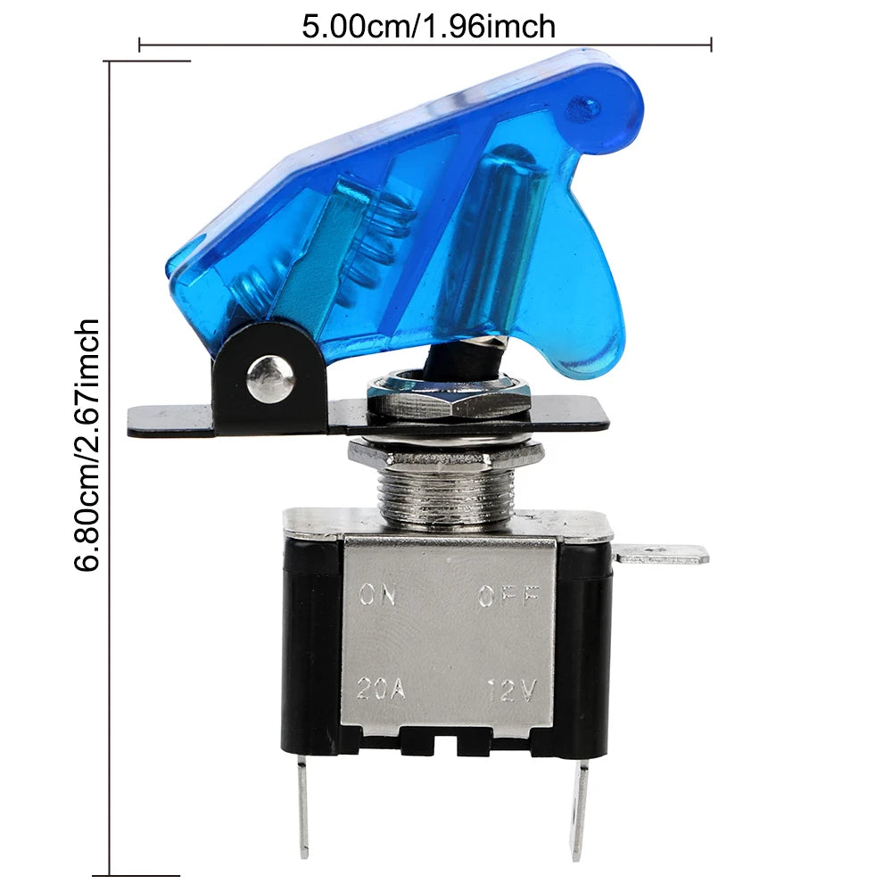 12V 20A LED Toggle Switch with Protective Cover