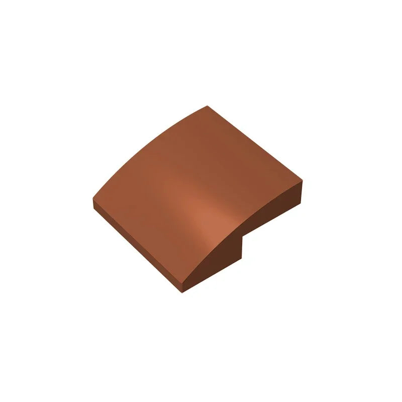 Gobricks GDS-1270 Slope, Curved 2 x 2 Inverted | Compatible with Lego 32803 Building B close-up view