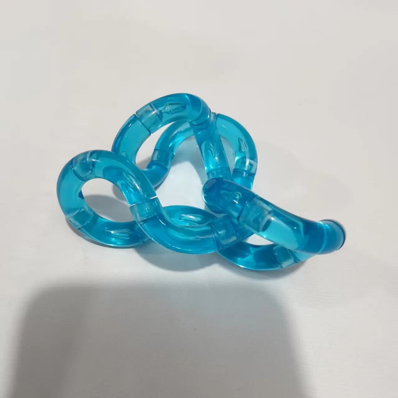 Colorful Transparent Fidget Toy | Silent Twistable Stress Relief Tool for Focus Traini close-up view