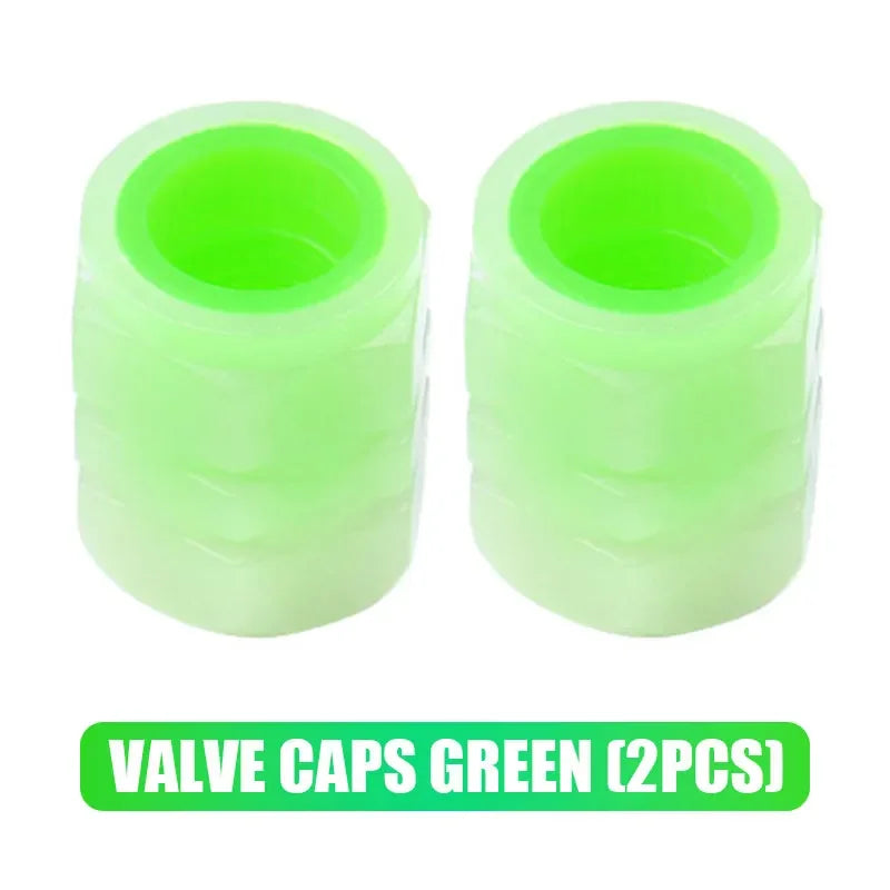 Luminous Tire Valve Caps Glowing Night Wheel Decor