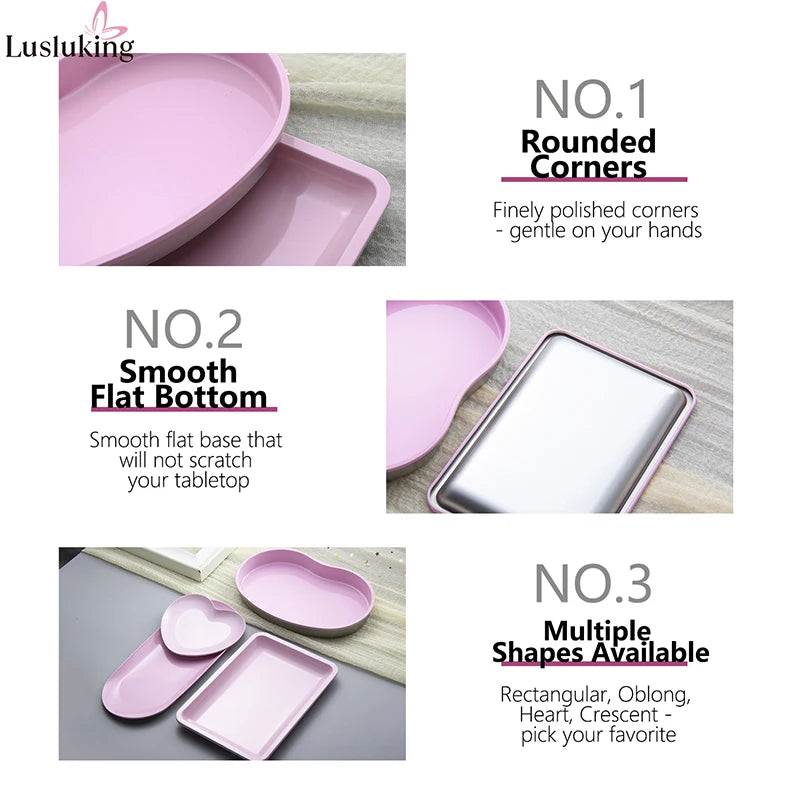 Premium Tinplate Nail Art Tray Multi Shape Nail Tool Organizer Storage Tray for Manic lifestyle view