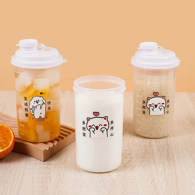 Espresso Cappuccino Latte Bottle With Lid Cartoon Design For Home Barista Kitchen Acc lifestyle view