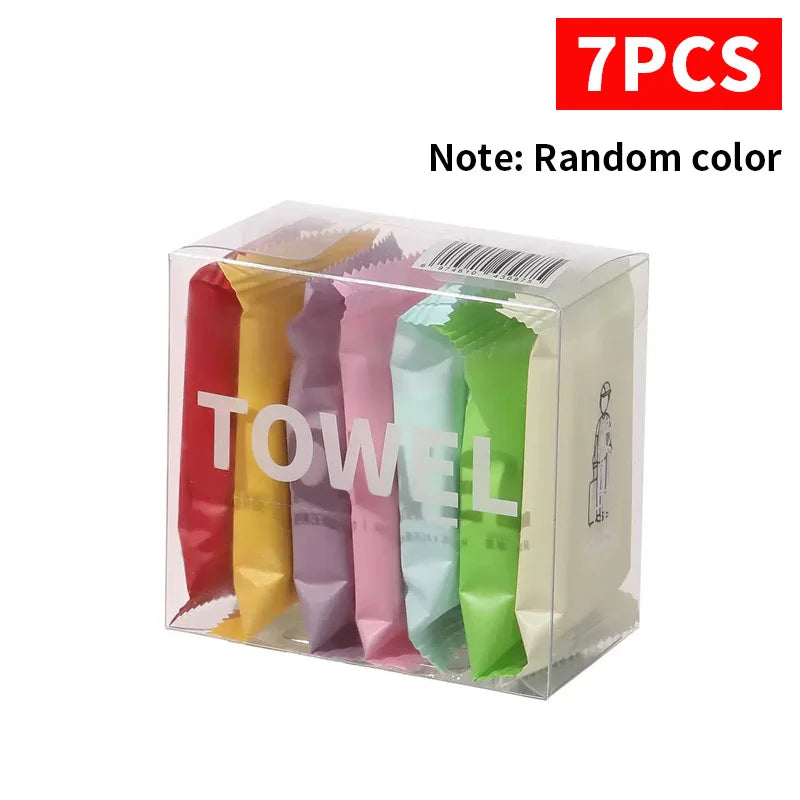 14/7PCS disposable compressed towel cloth thickened cotton bath towel travel cleaning alternate view